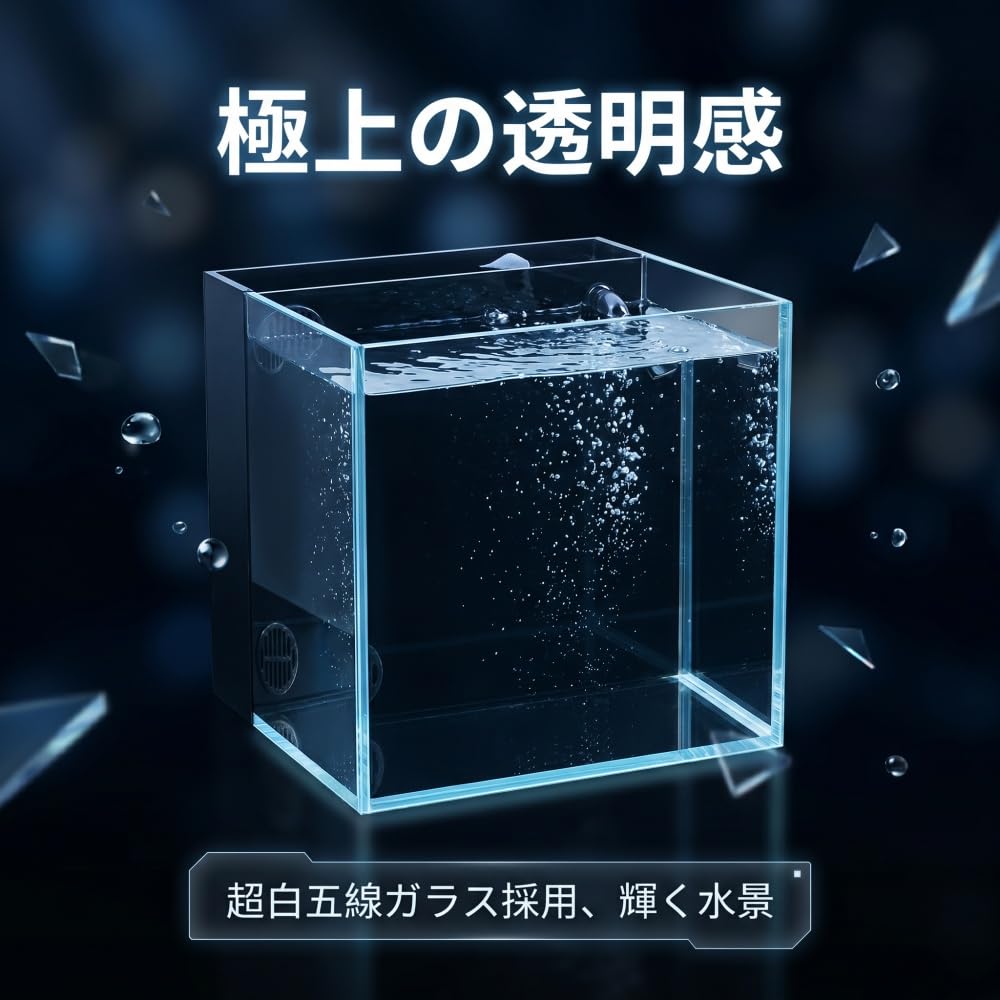 Amazon | Pakabi水槽セット 、一体型、超透明ガラス、 30cm 、40cm